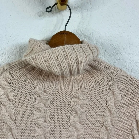 Hackett London Cable Knit Wool And Cashmere Blend Rollneck Sweater - Picture 4 of 6